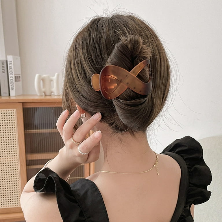 VERMON Hair Gripper,Lady Hair Claw Elastic Spring Anti-slip Strong Claw Big  Bow-knot Double Layers Hair-fixed Soft Fabric Princess Style Hair Gripper  Photograph Prop 