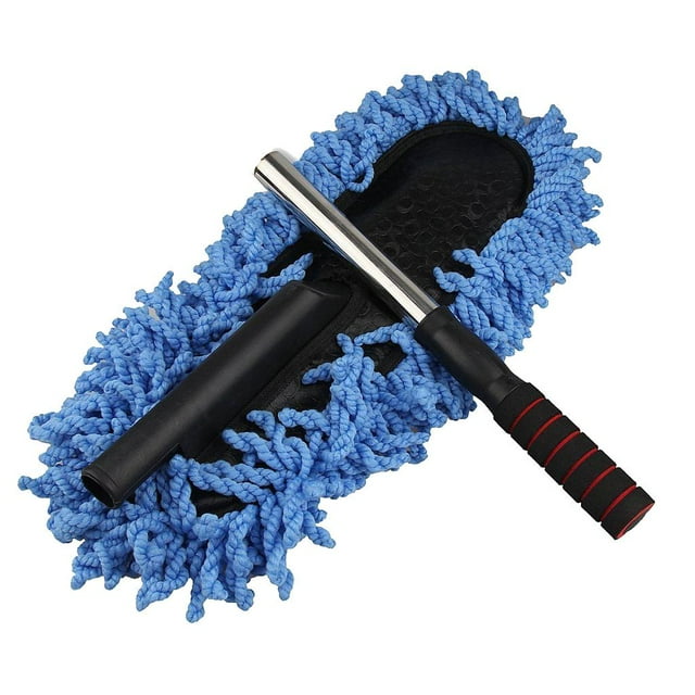 veasfak Car Wash Cleaning Dusting Brush Mop Telescoping Duster Dust Tool Blue
