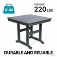 thumbnail image 4 of S-HOME Patio Dining Table with Umbrella Hole, Perfect for Outdoor Dining in Your Yard or Lawn Area, 4 of 9