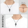thumbnail image 6 of Birthstone Personalized Double Cross Urn Necklace Cremation Jewelry for Ashes Cross Ashes Keepsake Stainless Steel Memorial Cremation Jewelry, 6 of 8