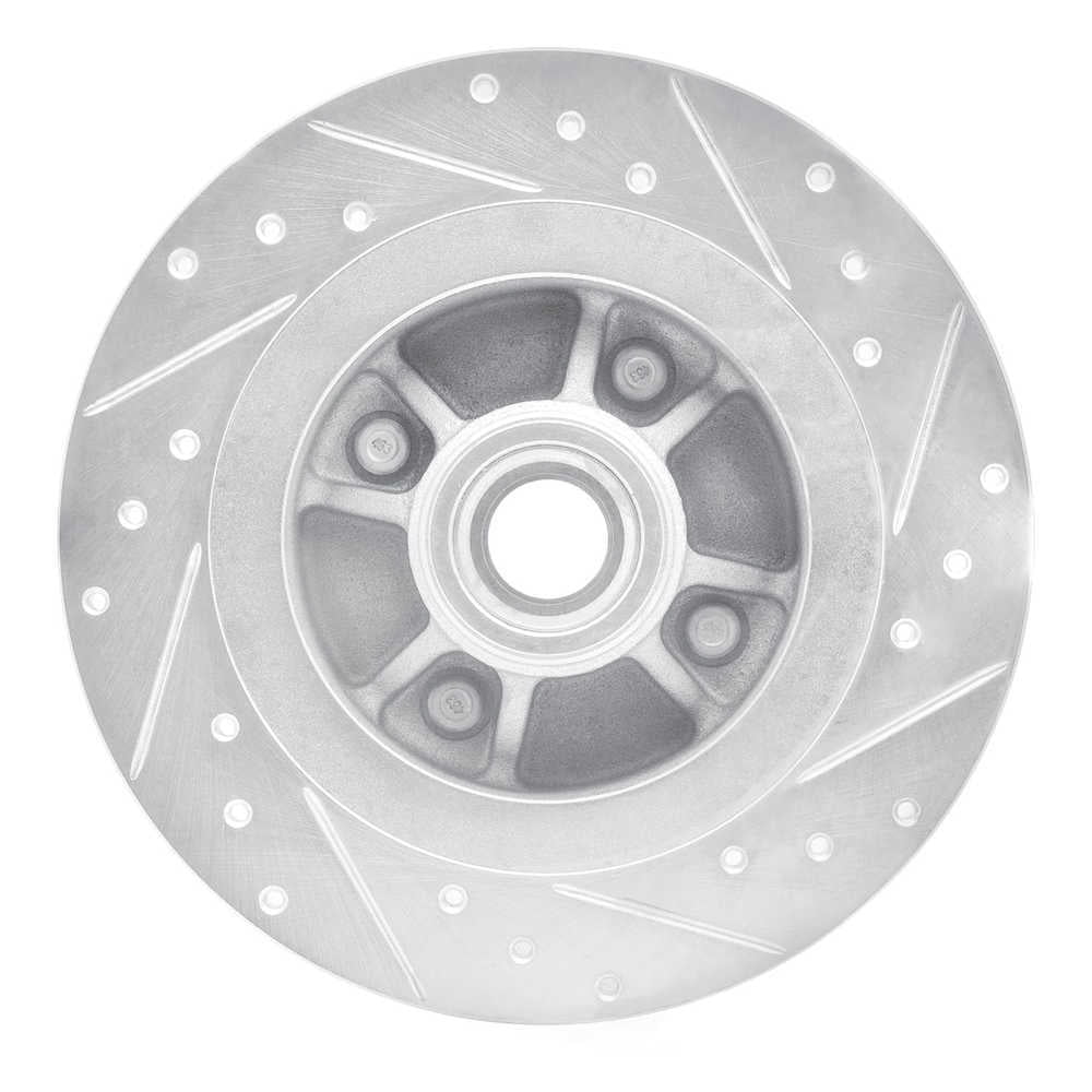 Dynamic Friction Company 631-67019L DFC Brake Rotor - Drilled And Slotted - Silver