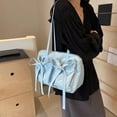 thumbnail image 4 of LHSHID Women Plain Drawstring Tote Bag with Canvas Large Tote Handbag Zipper Female Dating Bag Large Capacity Solid Undera, 4 of 9