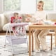 thumbnail image 2 of Costway Trona Para Bebé, Tronas Convertibles Para Bebés Y Niños Pequeños, Silla De Alimentación Infantil Portátil Plegable Con Bandeja Doble Extraíble, Asiento Elevador Con Arnés De Seguridad, 2 of 2