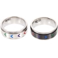 thumbnail image 4 of BRIGHTFUFU 2pcs anillos LGBT anillo lesbiano decorativo anillo arco iris anillo orgullo lgbt anillo de arco iris lgbt, 4 of 7