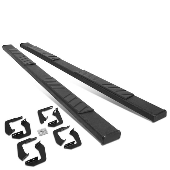 DNA Motoring 4.5" Black Side Step Nerf Bars Running Boards for 2007-2021 Toyota Tundra Crewmax Cab
