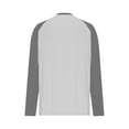 thumbnail image 4 of Lenpel T Shirts for Women Fashion Long Sleeve Crew Neck Color Block Casual Loose Tunic Tops Basic Tee Blouses(Gray,Medium), 4 of 5