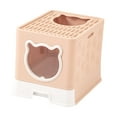 thumbnail image 1 of Hooded Cat Litter Box Detachable Fully Enclosed Cat Toilet Reusable Cat Sand Box pink, 1 of 9