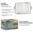 thumbnail image 4 of Fabric Storage Bins,Cube Organizer with Handles,14.2 x 10.2 x 8.3 inch,Outdoor Beach View, 4 of 8