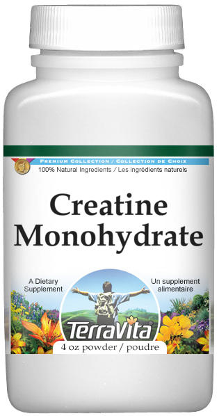 TerraVita Creatine Monohydrate Powder, (4 oz, 1-Pack, Zin: 510888)