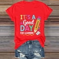 thumbnail image 6 of Fnhpitd First Day of School Teacher Shirt Women Teacher Life T-Shirt Back to School Teachers Appreciation Gift Tee Top Red,S, 6 of 7