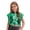 Green, variant on Kids Girls Metallic Dance Vest Sleeveless Zipper Mock Neck Shiny Jacket for Hip-hop Stage Blue 6