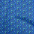 thumbnail image 1 of oneOone Polyester Spandex Blue Fabric Floral Fabric For Sewing Printed Craft Fabric By The Yard 56 Inch Wide, 1 of 5