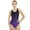 Purple/Black, variant on Sporti Checkmate Wide Strap One Piece Swimsuit, High Cut, Unpadded, Athletic (Women’s)