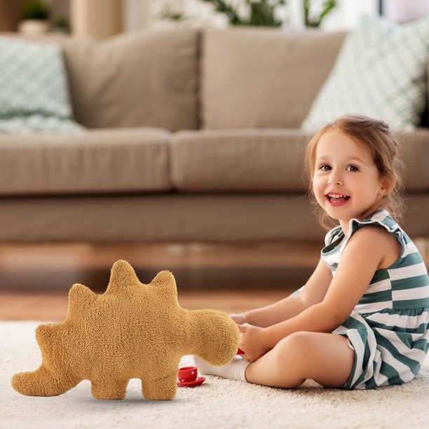 Lindo dinosaurio pollo nugget almohada muñecas peluche juguete niño regalo decoración del hogar (C) Tmvgtek libre de BPA