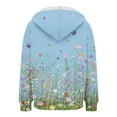 thumbnail image 5 of idosla Womens Zip Up Hoodies Oversized Sweatshirts Drawstring School Butterfly Printed Outfits Casual Jackets 2025 Clothes (Light Blue, L), 5 of 7