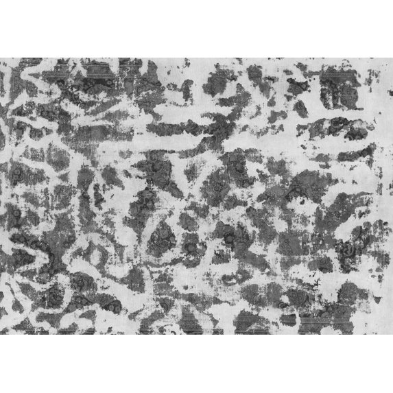 Ahgly Company Indoor Rectangle Abstract Gray Modern Area Rugs, 2' x 3'