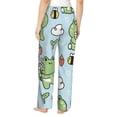 thumbnail image 3 of Xecao Cute Floral Frog Women's Straight Lounge Pajama Pants: The Epitome of Relaxed Sleepwear, 3 of 9