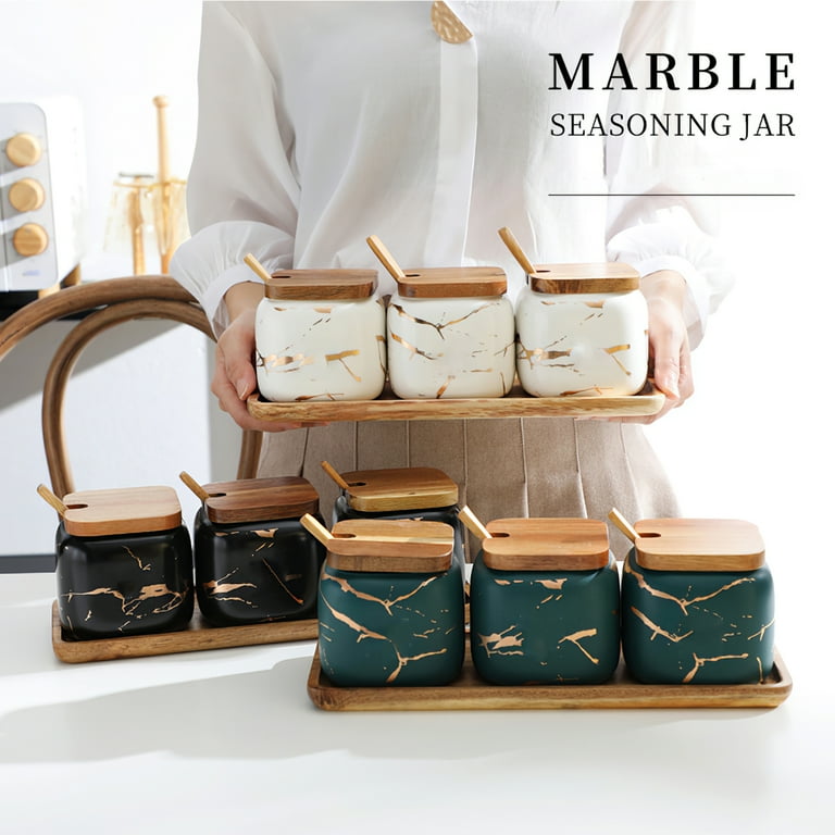 Ceramic seasoning jar set clearance