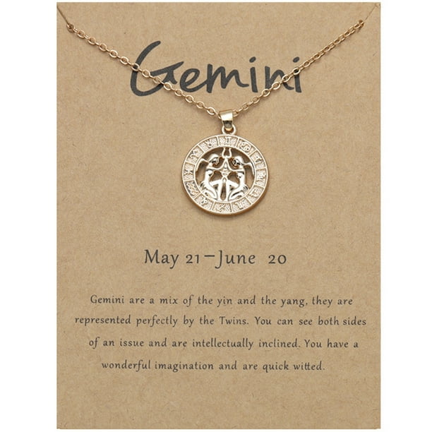 Collar para mujer, joyería para mujer, joyería para mujer, 1 collar con colgante de 12 signos, ideal para cumpleaños, vacaciones, para mujeres y niñas, con encaje.