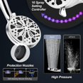 thumbnail image 4 of High Pressure Shower Head, 10 Mode Water Saving Shower Head, Bathroom Shower Hand Shower(1.5M Shower Hose/Anti-Clogging Nozzle), 4 of 5