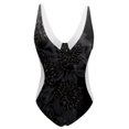 thumbnail image 2 of Aayomet Maillots de Bain pour Femmes, Maillots de Bain Croisés devant, Monokinis Noirs S, 2 of 3