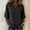 Black, variant on Women's 3/4 Sleeve Round Neck Blouse Casual Summer Top
