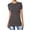 Ash Grey, variant on Women's & Juniors Basic Round Crew Neck Short Sleeve Stretch Cotton Spandex T-Shirts