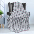 thumbnail image 4 of Guatemalan Soft Flannel Fleece Throw Blanket, Abstract Geometric Vibrant Maya Mystic Culture Folk Design, Cozy Plush for Indoor and Outdoor Use, 50" x 70", Multicolor, by Ambesonne, 4 of 5