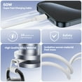 thumbnail image 4 of [2 Pack] Hionly 6ft Braided USB-C to USB-C Cable W/ Strap, Cable for iPhone 15 Models and more - White, 4 of 7