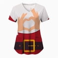 thumbnail image 4 of Tops de Enfermería de Navidad para mujer, uniforme de trabajo, Blusa de manga corta con cuello en V, ropa de enfermería, uniforme de túnica para enfermeras, 4 of 5