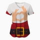 thumbnail image 4 of Tops de Enfermería de Navidad para mujer, uniforme de trabajo, Blusa de manga corta con cuello en V, ropa de enfermería, uniforme de túnica para enfermeras, 4 of 5