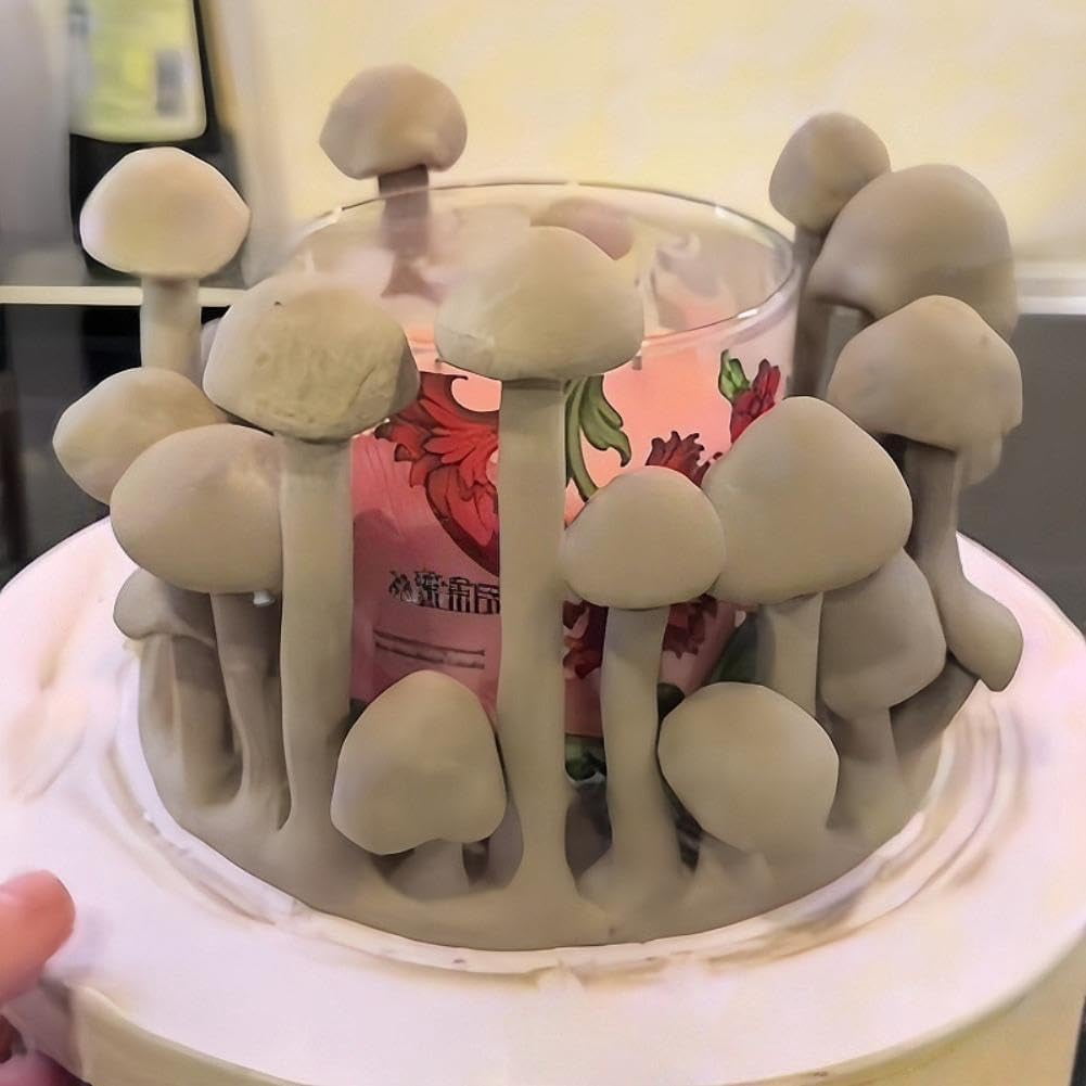 Halloween Decorations, Paper Towel Holder - Mushroom Paper Towel Holder, Unique Paper Towel Holder, Cute Mushroom Candle Holder, Unique Home Decor for Kitchen, Bathroom, Office (1PC)