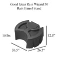 thumbnail image 3 of Rain Wizard 50 Gallon Rain Barrel Stand - Black, 3 of 7