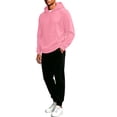 thumbnail image 4 of XUNKUSGA Mens Sweatsuit 2 Piece Set Fashion Hooded Sweatshirt and Joggers Set Casual Outfits for Men Hoodie Sweatsuit Sets Casual Jogging Athletic Suits Pink XS, 4 of 6