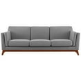 thumbnail image 3 of Sofa Couch, Light Grey Gray, Fabric, Mid Century Living Lounge Cafe Lobby Hospitality Restaurant, Modern Contemporary HB33196, 3 of 5