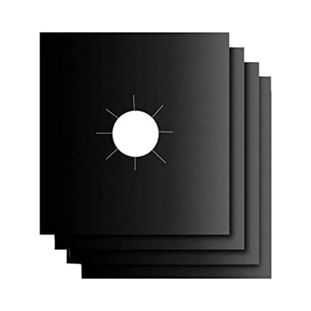 4 Pcs Housse de Protection pour Cuisinière Réutilisable Épaissie Tapis Antiadhésif Haute Température pour Cuisinière