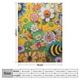thumbnail image 4 of Nawypu Psychedelic Trippy 60s 70s Mushroom Hippie Doodle Blanket Soft Warm Lightweight Throw Blanket Cozy Plush Bed Blanket for Bedroom Living Rooms Sofa Couch Bed Gifts, 4 of 6