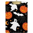 thumbnail image 2 of FMSHPON Halloween Ghost Bat Jack O Lantern Stars Clipboard Hardboard Wood Nursing Clip Board and Pull for Standard A4 Letter 13x9 inches, 2 of 5