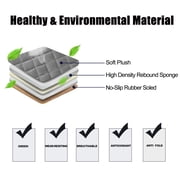 Unique Bargains 2pcs Front Vehicle Car Seat Cover Breathable Plush Pad Chair Cushion Universal Gray
