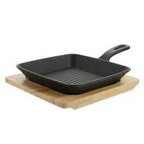 WRISTBIQUE 1 Set Square Griddle Pan Even Heat Distribution for Kitchen Use Black