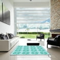 thumbnail image 6 of Ahgly Company Indoor Round Patterned Turquoise Green Area Rugs, 7' Round, 6 of 6