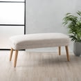 thumbnail image 6 of Dumont Mid Century Modern Fabric Ottoman, Beige, 6 of 6