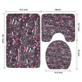 thumbnail image 3 of Pink Breast Cancer and Love Bathroom Rugs Sets 3 Piece,Toilet Cover Set,Absorbent Non Slip Bathroom Mats Sets with U-Shaped Contour Rug Toilet Rug Set, 3 of 5