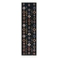 thumbnail image 2 of SAFAVIEH Morocco Paden Abstract Geometric Polyester Area Rug, Black/Navy, 6'7" x 6'7" Square, 2 of 10