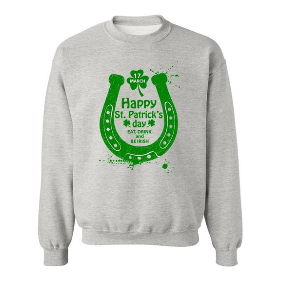 St. Patrick's Day Horseshoe Sweatshirt Men -Image by Shutterstock, Male XX-Large
