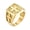 Gold, variant on Men Stainless Steel Square Cross Signet Ring Religious Christian Faith Jewelry Vintage Textured Bold Statement Band Classic Daily Wear Black Size 13