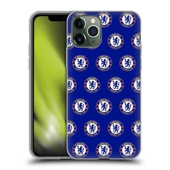 Head Case Designs Officially Licensed Chelsea Football Club Crest Pattern Soft Gel Case Compatible with Apple iPhone 11 Pro