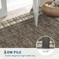 thumbnail image 6 of FairOnly 5'x7'Gallery Frame Modern Large Non Slip Area Rug Minimalist Geometric Machine Washable Low Pile Foldable Carpet for Bedroom Kitchen,Brown, 6 of 7