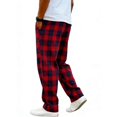 thumbnail image 4 of Mens Plaid Wide Leg Trousers Elastic Waist Loose Fit Casual Pants with Pockets, Lightweight Comfort Bottoms for Daily Wear And Outdoor Activities Red L, 4 of 9