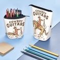 thumbnail image 4 of Xecao Cowboy Rodeo Guitar Print Telescopic Pencil Bag Pen Holder Pop Up Stationery Case Stand-up Retractable Transformer Bag Standing Organizer, 4 of 6